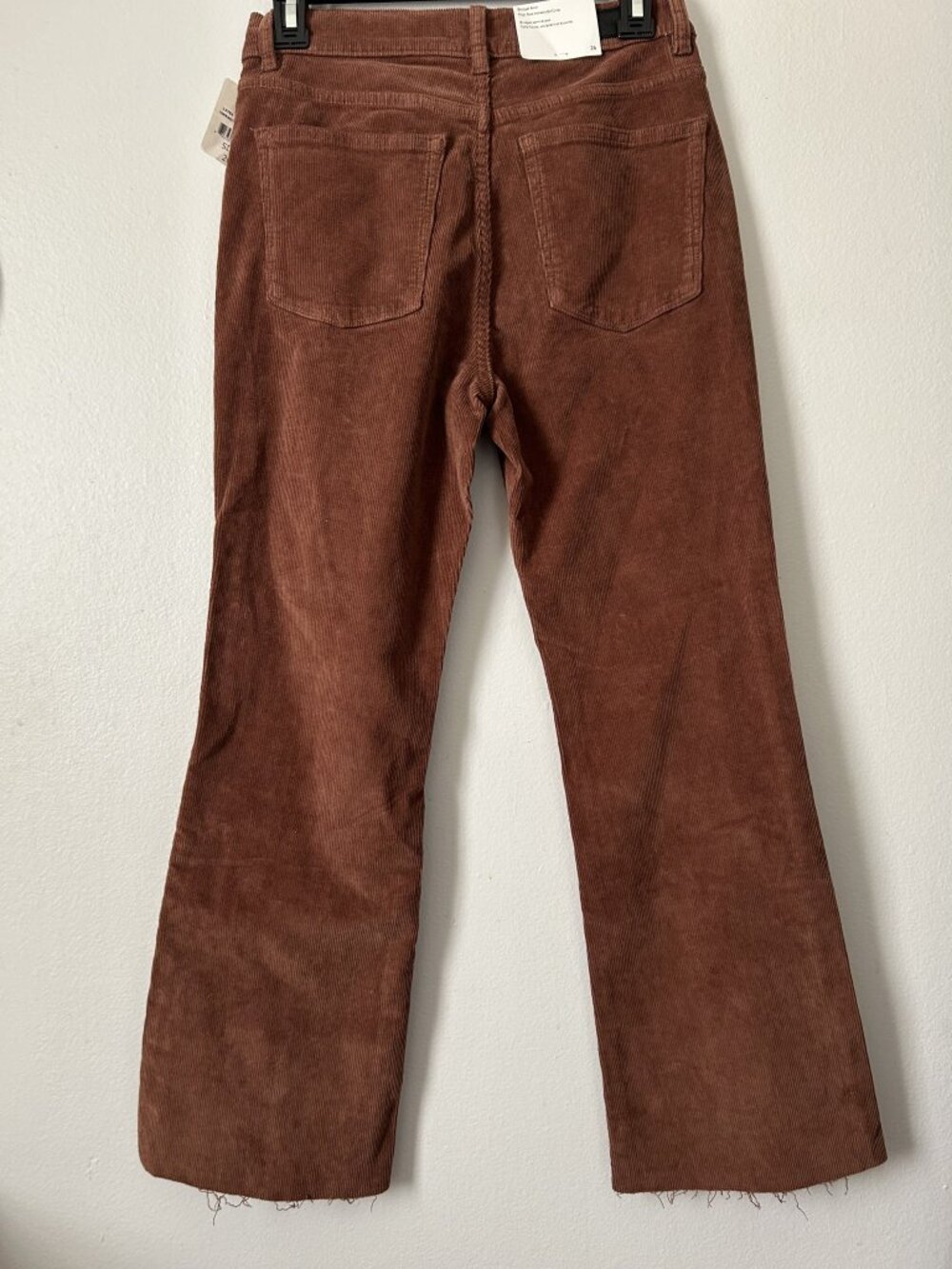 DL1961 Bridget Boot Corduroy Crop Jeans Terracotta Size 26 NWT - Picture 10 of 13